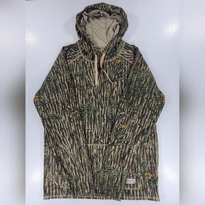 Howler Bros Loggerhead Hoodie Mens Large Swamp Country Camo Lightweight Green